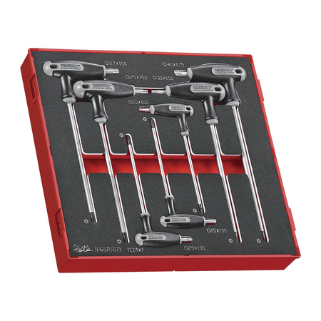 TENG TOOLS TEDTX7 - 7 Piece T Handle TX Key Set in EVA Tray TEDTX7